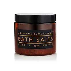 'BLACK RANGE' BATH SALTS  rose + geranium